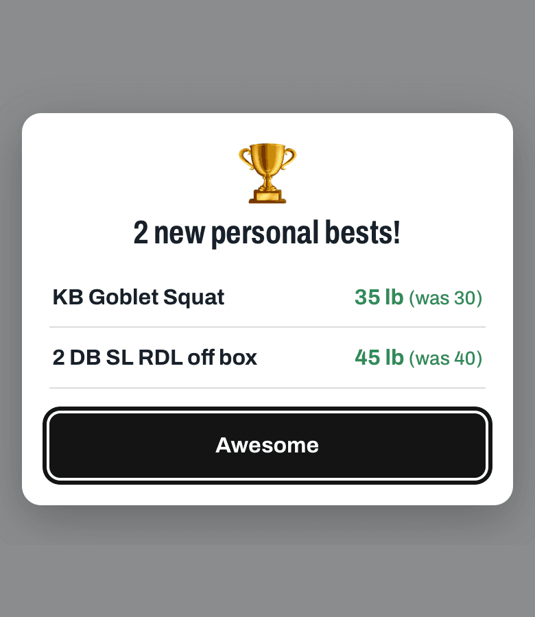 Personal bests, celebrated