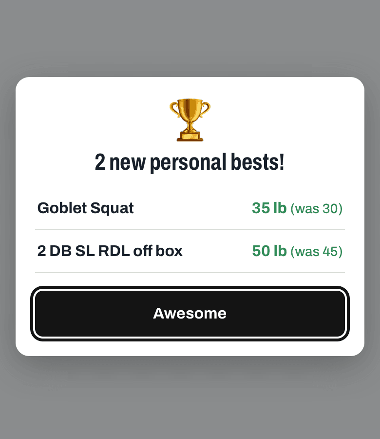 Personal bests, celebrated